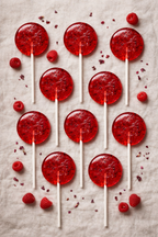 Raspberry Hibiscus - (12 Handcrafted Lollipops)