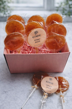 Ginger Peach Lollipops