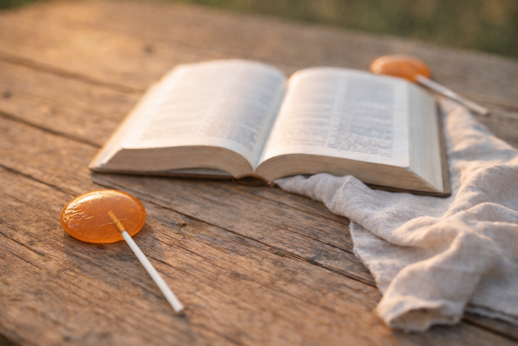 Ginger Peach Lollipops