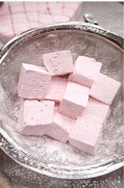 Strawberry Marshmallows (8 Handcrafted Marshmallows)