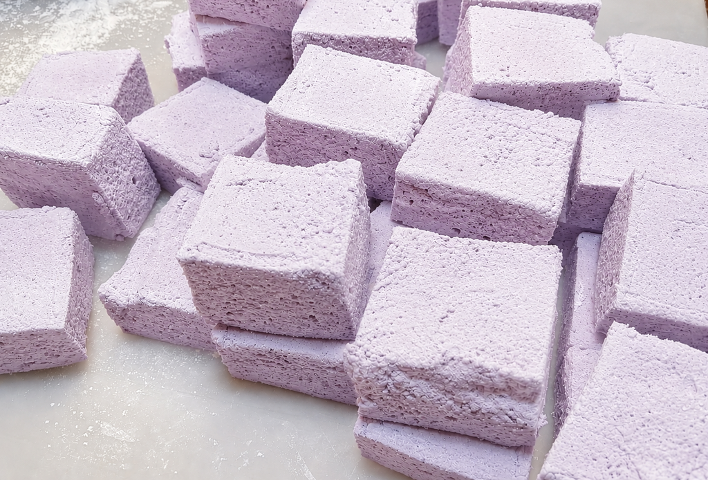 Blueberry Marshmallows (8 Handcrafted Marshmallows)