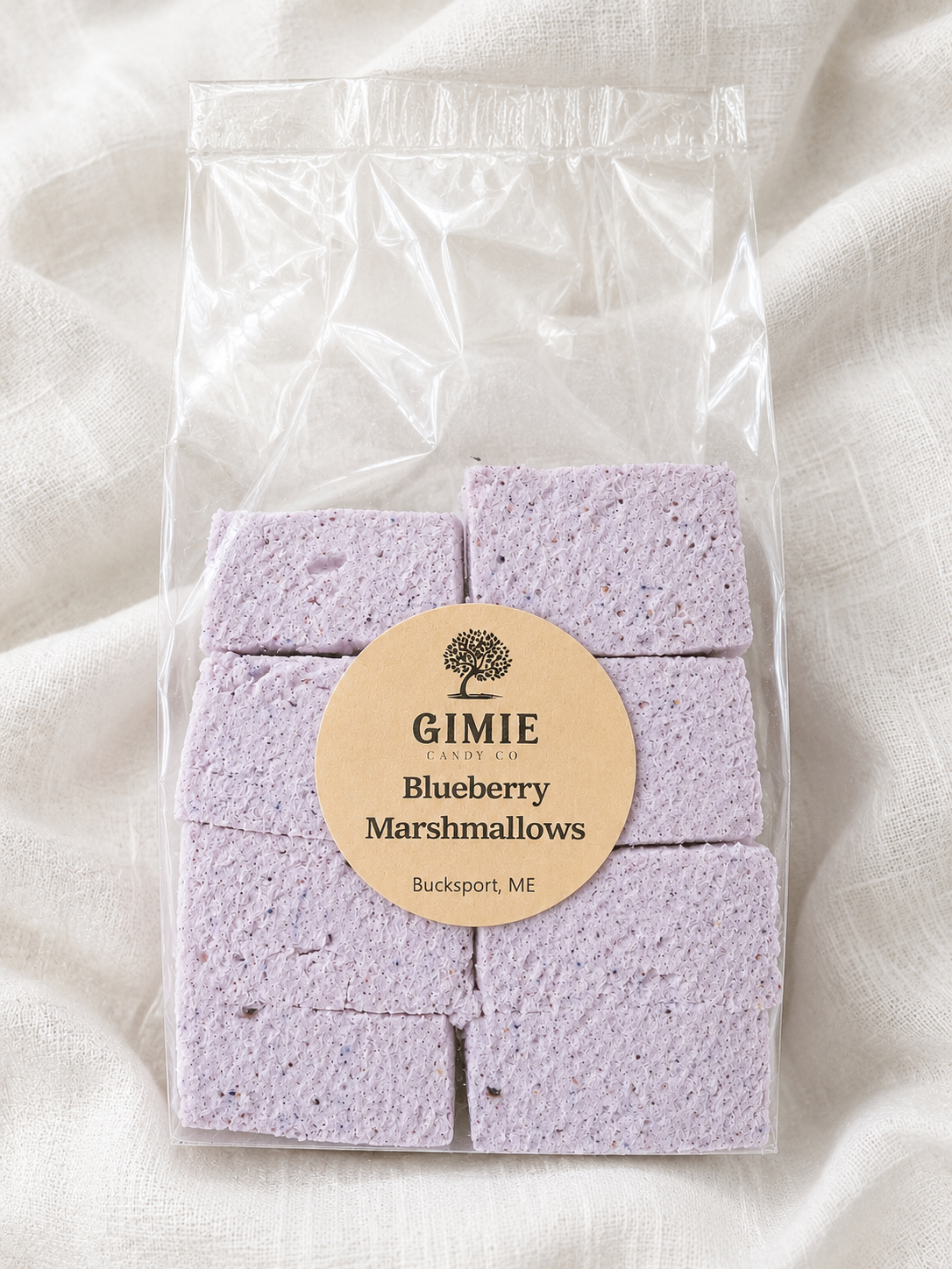 Blueberry Marshmallows (8 Handcrafted Marshmallows)