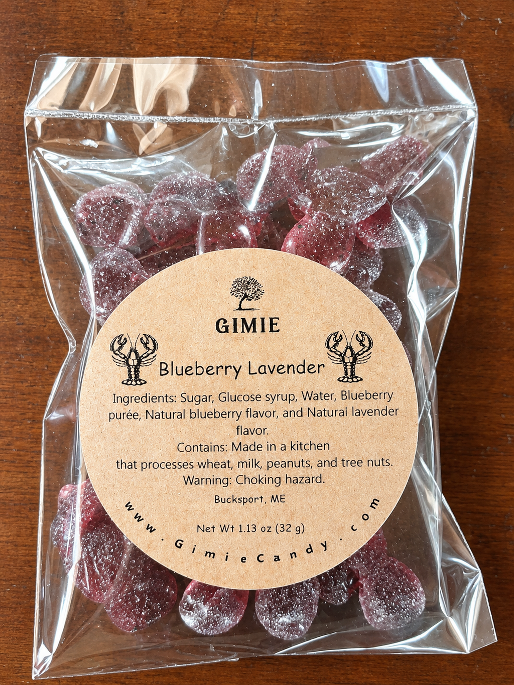 Blueberry Lavender (10 Lobster-Shaped Hard Candies)