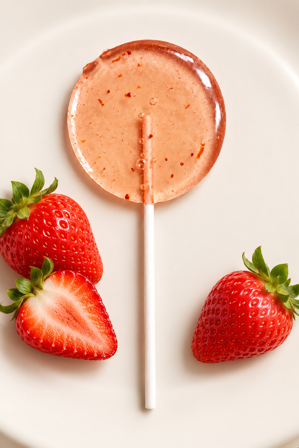 Strawberry Rhubarb Lollipops (12 Handcrafted Lollipops)
